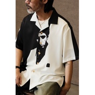 Vintage Cozheng Movie Theme Al Pacino Scarface Aloha Hawaii Shirt Short Sleeve LU802