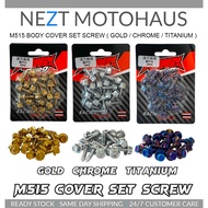 M515 BODY COVER SET SCREW ( GOLD / TITANIUM ) Y15 Y16 RS RSX LC135 V1 V2-V7 V8