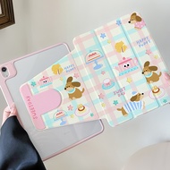 เคสไอแพด Air5 Air7 Gen9 ที่ใส่ปากกา ของหวานดัชชุนด์ เคสiPadหมุน 360° Gen10 Gen11 Air6