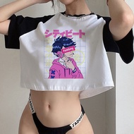 Femboy Crop Top - Fairy Corset Streetwear Slim Fit Cute Y2K Women's Tee