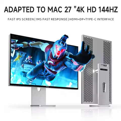 iplaoe 27 inch 4K144hz Display PS5 HDMI2.1 HDR IPS Mirror Design Borderless Mac External Vertical Sc