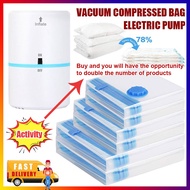 【SG Stock】Portable Electric Pump Vacuum Bag Travel Compressed Bag Vacuum Bag Pump Mini Vacuum Sealer