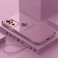 TERBARU Case XIAOMI REDMI NOTE 10 4G NOTE 10S NOTE 10 5G Softcase MAPLE Motif Daun FREE tali Strap