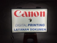 Neonbox canon ukuran 35x25cm [ neonbox pom mini ukuran 20x40cm dua sisi nyala depan belakang