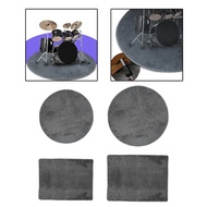 [Finevips1] Electrical Drum Carpet Thick Drum Rug for Jazz Drum Electric Drum Stage