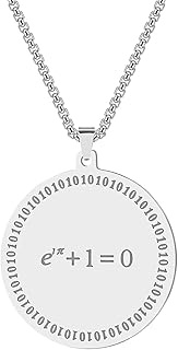 Stainless Steel Euler's Identity Equation Pendant Neckalce For Women Mathematics Math Teacher Gift E
