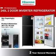 Hisense 2 Door Inverter Fridge Refrigerator (240L) RT286N4ABN1 Inverter 2 Pintu Peti Sejuk