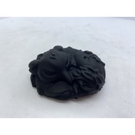 D3149 Natural Ore/Obsidian Nine-Tailed Fox Ornaments Weight: 120g Size Approximately Height 36.7mm W