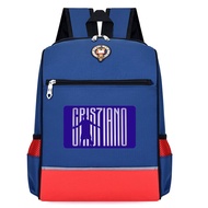 CR7 printed satchel large-capacity backpack for students aged 6-14 high-quality backpack featuring f