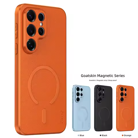 Luxury Leather Magnetic Case For Samsung Galaxy S25 S26 S25Plus S26Plus S25Ultra S26Ultra S25FE Half