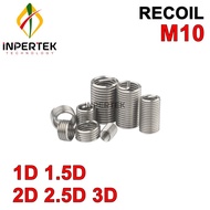 Recoil M10X1.0 Thread Helicoil M 10 Drat Baut Repair Stainless Kunci Verbos