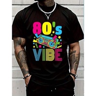 1 Cotton] 80s Style 1980s Fashion 80s Theme Set Women's And Men's T-Shirt Graphic Tops T-Shirts