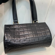 Chanel 香奈兒 朱古力Bar 黑色圓筒手拎包 金扣(XB218)