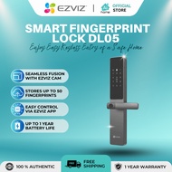 EZVIZ Smart Fingerprint Lock DL05 Keyless Fingerprint Passcode Card Mechanical Entry Key IP65