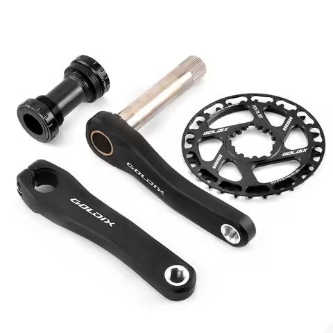 GOLDIX Children Bicycle Crankset 110mm/127mm/140mm/150mm/155mm/160mm Crank MTB Kid Crankset 28T-38T 