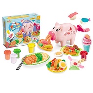 Pig Noodle and Ice Cream Maker Playdough Set for Kids