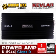 เพาเวอร์แอมป์ KEVLAR K-5944 ไฟ6000WMAX 1CHANNEL เครื่องเสียงรถยนต์ แอมป์ขยายเสียง เพาเวอร์แอมป์ แอมป
