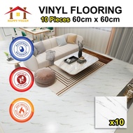 10 Keping 60x60cm Lantai Vinil Durable Waterproof Self Adhesive Vinyl Flooring 2ft x 2ft Commercial 