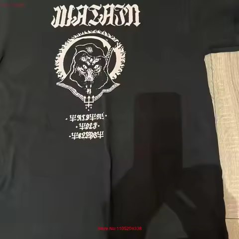 Watain Trident Wolf Eclipse T Shirt vintage Washed Breathable homme Casual Top For Everyday Wear gra