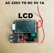 STOK TERBATAS Modul Module Charger 5V 1A INDIKATOR LCD Baterai Lithium Digital AC 220V TO DC 5V AC T