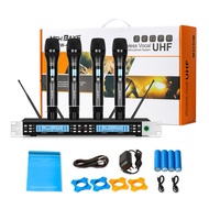 NewBaxs NW400/NW200 ไมโครโฟนไร้สายแบบใช้มือถือโลหะดั้งเดิม 4/2 ช่อง UHF ไมโครโฟนไร้สายระดับมืออาชีพล