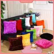 {lowerprice}  43x43cm Soft Plush Solid Color Throw Pillow Case Cushion Cover Home Sofa Decor