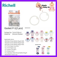 RICHELL AQULEA Cup Series Straw Bottle Gasket P1 (2 pieces)