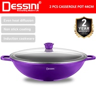 DESSINI ITALY GLW-44 Casserole Induction Die Cast Aluminium Non Stick Stock Pot Bowl Wok Fry Pan Coo
