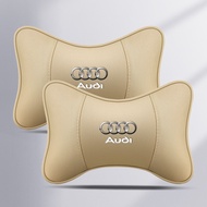 PU Leather Headrest Neck Pillow Car Head Neck Pillow For Audi Q2 Q3 Q5 Q7 A1 8X A2 A3 A4 A5 A6 Avant