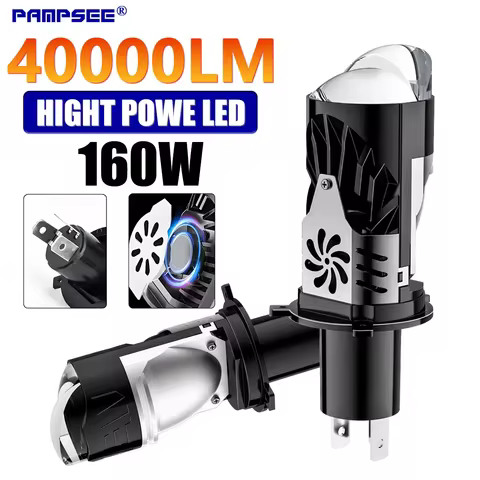 H4 Super Bright LED Mini Projector Lens H4 LED Car Headlight Bulbs HB2 Plug and Play 9003 6000K for 