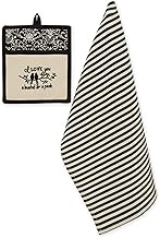DII Decorative Pot Holder 9x8" and Dish Towel 18x28" Kitchen Gift Set, Set of 2, Perfect for Kitchen
