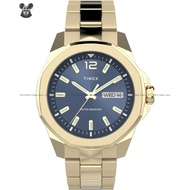 TIMEX TW2W13800 Men's Analog watch Essex Avenue Day Date 44mm SS Bracelet Blue Gold *Original
