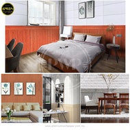 3D WallPaper Dinding Sticker Wooden Surface / Thicked Foam 3D WallPaper Waterproof Self-Adhesive / 3