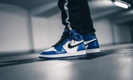 S.G AIR JORDAN 1 RETRO HIGH OG BG 大童鞋 女鞋 白黑藍 平民版 575441-403