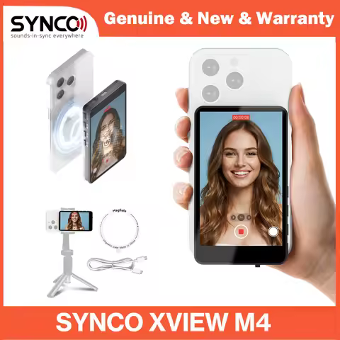 SYNCO XView M4 Touch Wireless 4K Selfie Monitor, Touchscreen Reverse Phone Control, MagSafe Design,