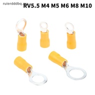 XXHZ Safe Insulated Ring Crimp Connectors 10/50Pcs RV5.5 M4 M5 M6 M8 Cable Terminals for DIY Electro