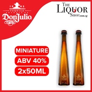 Bundle of 2 Don Julio 1942 Tequila ABV 40% 50ml (Miniature)