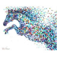 Animal Abstract Colorful Running Horse Art Film Print Silk Poster Home Wall Decor 24x36inch 0717