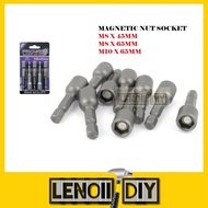 8mm & 10mm Magnet Nut Socket Setter Screw Driving Bit for Power Tools Driver Drill Mata Pasang Ikat 