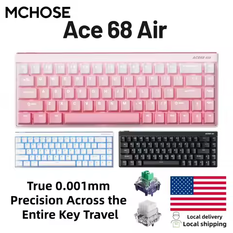 MCHOSE ACE 68 Air Kailh Magnetic Switch Gaming Keyboard Hall Effect Rapid Trigger Programmable RGB 8
