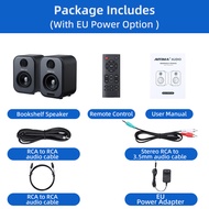 MRIWG AIYIMA S400 Audio 80W Bookshelf Active Speakers Dual-Mode 3 Inch Bluetooth USB DAC for HiFi Ho