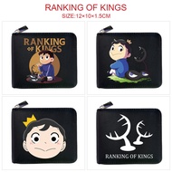 Ranking of Kings Men Women Kids Cartoon Zipper Wallet Anime Peripheral Zipper Wallet Printed PU Half Folding Short Portable Coin Purse