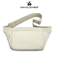 David Jones Paris 2025 Spring Summer New Collection Canvas Imitation PU women's Sling Bag Fanny pack