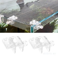 UKI 2pcs Fish Tank Bracket Clear Acrylic Fish Tank Support Tools Clear Aquarium Fish Tank Glass Cover Clip Support Holde