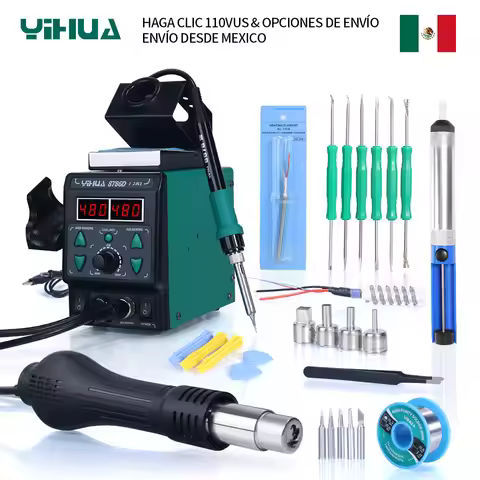 YIHUA 8786D Soldering Iron Hot Air Soldering Station DIY Digital Rework Station Phone Repair BGA SMD