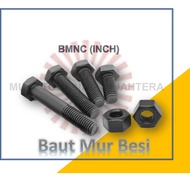 Iron Nut Bolts 5/16" x 5" Hex Bolt BMNC 5/16 x 5 Inch Iron Bolts