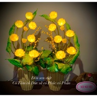 Lotus altar lamp - Vietnamese lotus lamp (7 lotus lamp model)