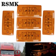 5pcs LED Cab Roof Freightliner Top lights clearance marker running lights 6led Car side lights For F