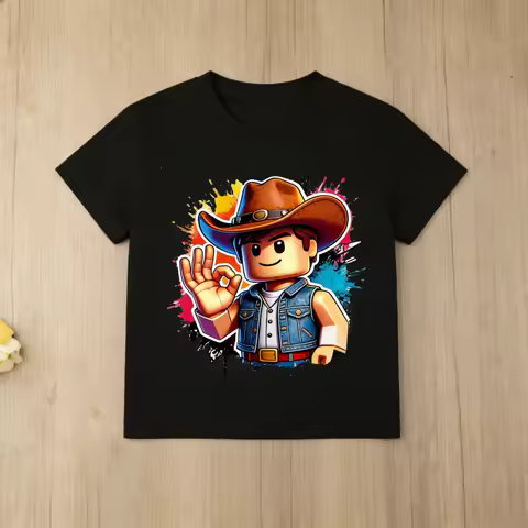 Roblox Kids T-Shirt, Cute Cartoon Gamer Tee for Boys Girls, Casual Cotton Graphic Shirt, Gift for Ro
