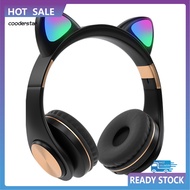 COOD Bluetooth 50 Wireless Cute Headset with Mic LED Indicator 35mm Headphones